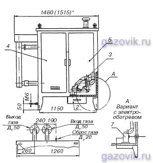 Габаритный чертеж ПУРГ-100 и ПУРГ-200